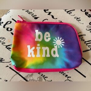 Be Kind Tie Dye Cosmetic Bag New